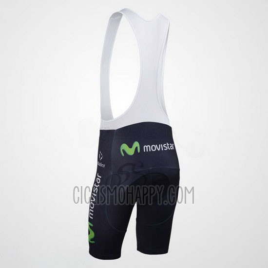 Movistar Cycling Jersey Bib Short 2013 Short Sleeve Black